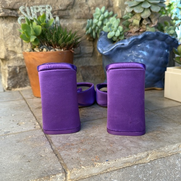 Zara purple satin sandals size 40 in very good condition - Picture 3 of 6